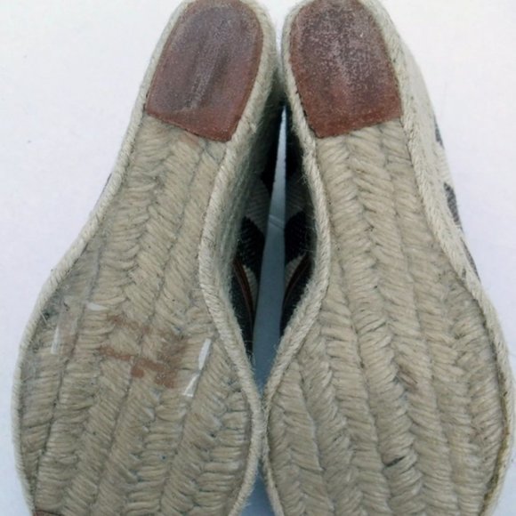 RALPH LAUREN ISIS TAN/NATURAL espadrille wedge Sz 6 - Picture 4 of 6
